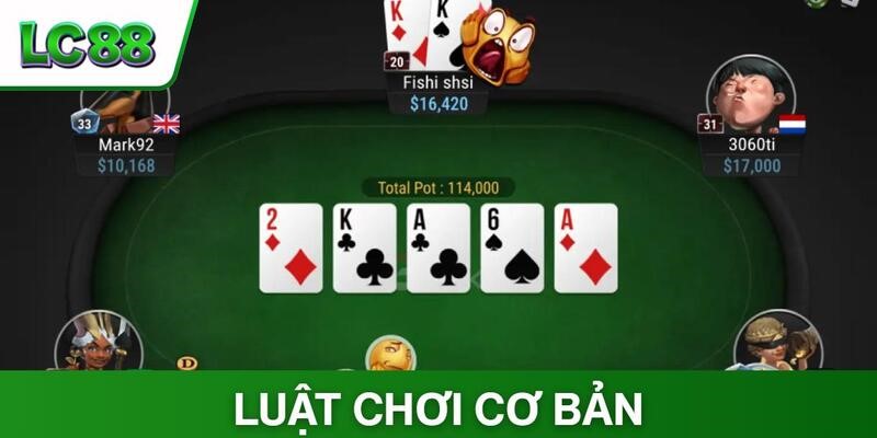 Chia sẻ luật chơi Poker Texas Hold’em LC88